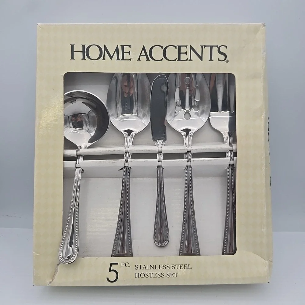 Home Accents 5pc Stainless Steel Hostess‎ Flatware SET New